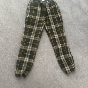 Top man green plain pants